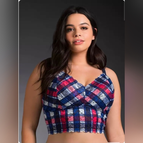 torrid Other - NWT/ Torrid Plaid Crop Lace Bralette 5X